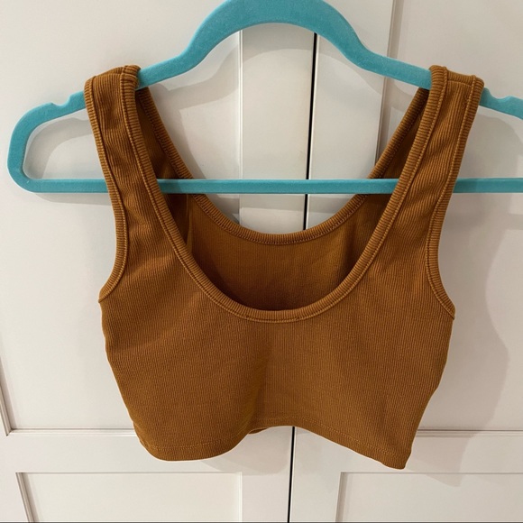 Vanilla Sky brown cropped sweater top - Picture 2 of 3